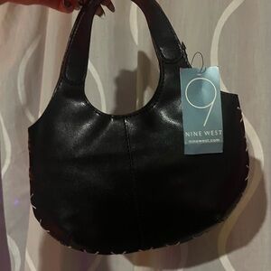 Nine West Black Leather Shoulder Bag